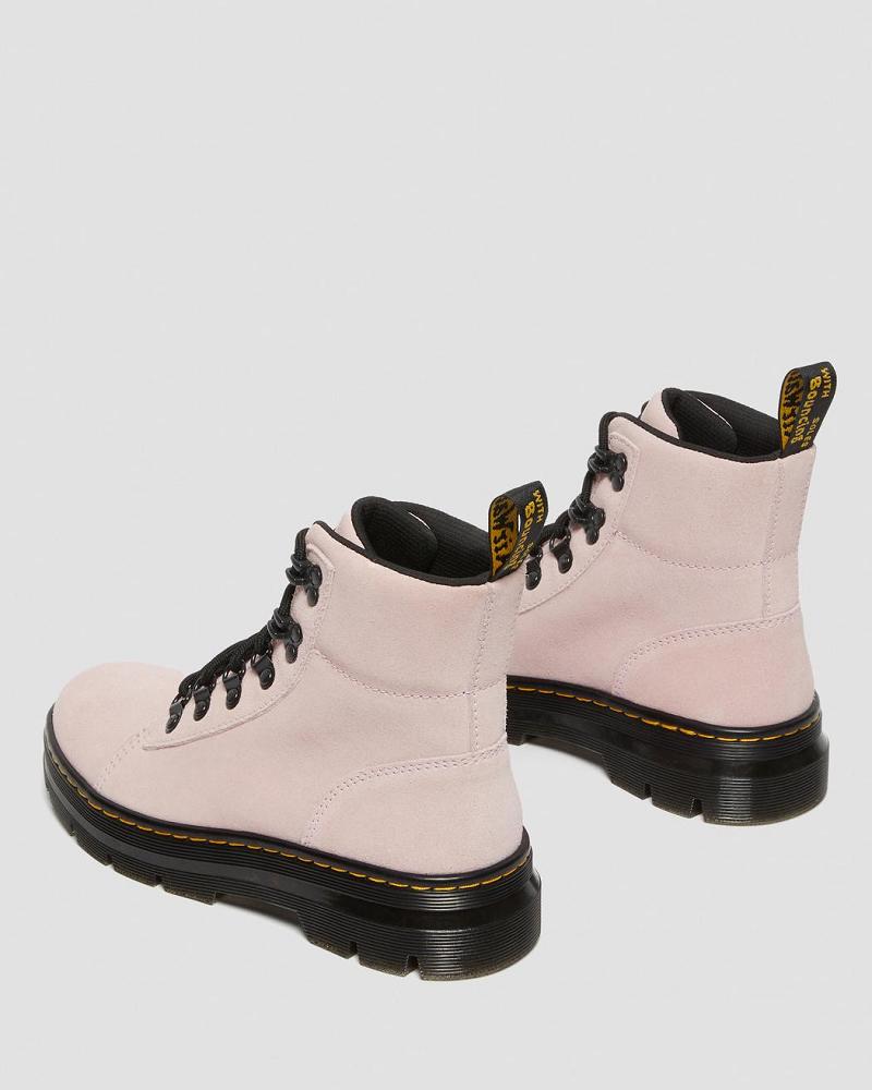 Pink Women's Dr Martens Combs Women Suede Ankle Boots | CA 55PJJ